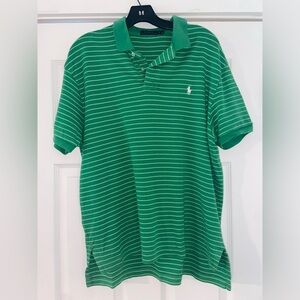 Polo Ralph Lauren Polo Green and White, Size Medium